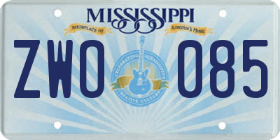 MS license plate ZWO085