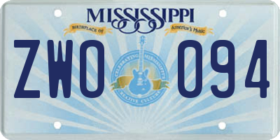 MS license plate ZWO094