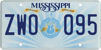 MS license plate ZWO095