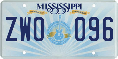 MS license plate ZWO096