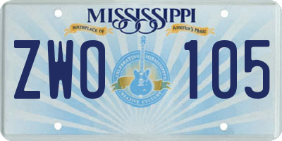 MS license plate ZWO105