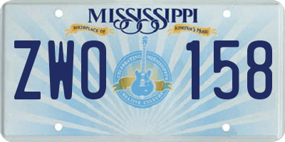 MS license plate ZWO158