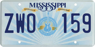 MS license plate ZWO159