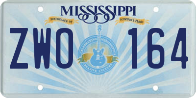 MS license plate ZWO164