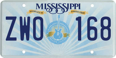MS license plate ZWO168