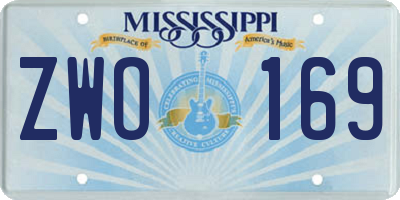 MS license plate ZWO169
