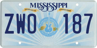 MS license plate ZWO187