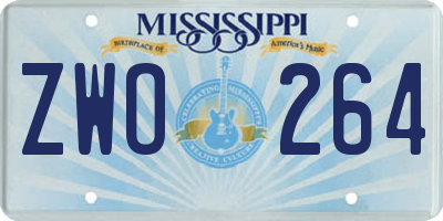 MS license plate ZWO264
