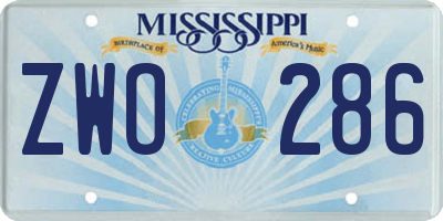 MS license plate ZWO286
