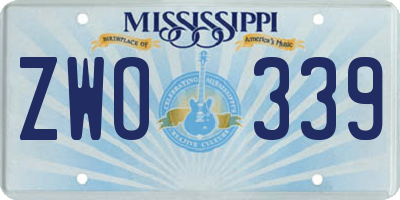 MS license plate ZWO339