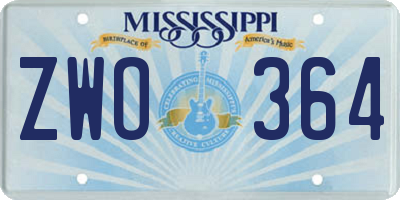 MS license plate ZWO364