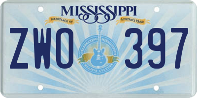 MS license plate ZWO397