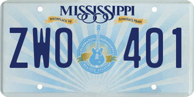 MS license plate ZWO401