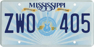 MS license plate ZWO405