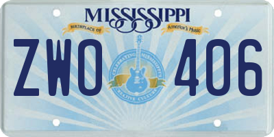 MS license plate ZWO406