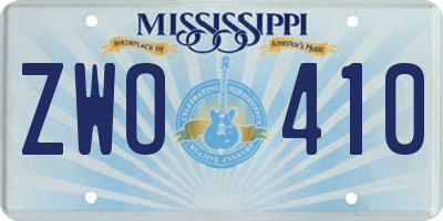 MS license plate ZWO410