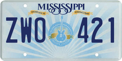 MS license plate ZWO421