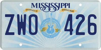 MS license plate ZWO426