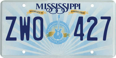 MS license plate ZWO427