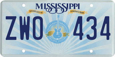 MS license plate ZWO434