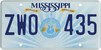 MS license plate ZWO435