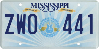MS license plate ZWO441