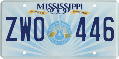 MS license plate ZWO446