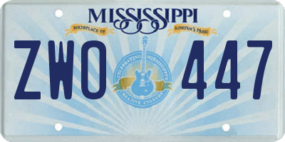 MS license plate ZWO447