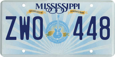 MS license plate ZWO448