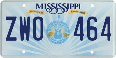 MS license plate ZWO464