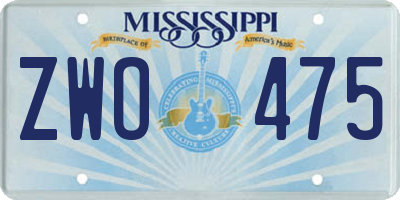 MS license plate ZWO475