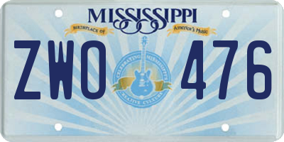 MS license plate ZWO476