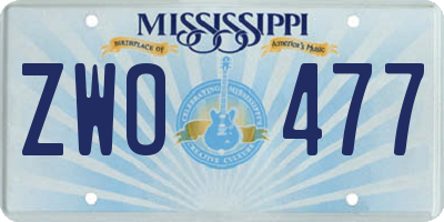 MS license plate ZWO477