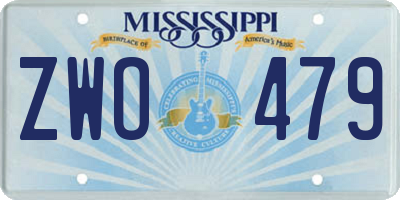 MS license plate ZWO479