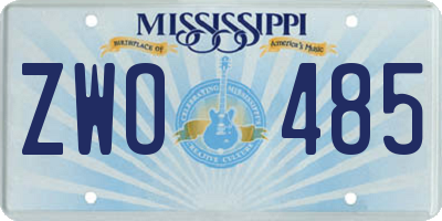 MS license plate ZWO485