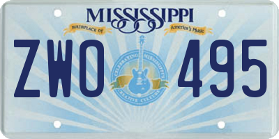 MS license plate ZWO495