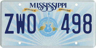 MS license plate ZWO498