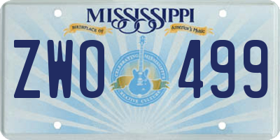 MS license plate ZWO499