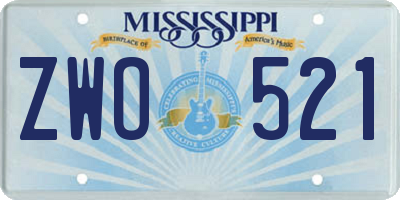 MS license plate ZWO521