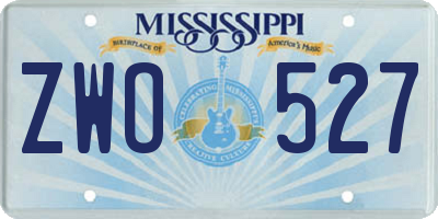 MS license plate ZWO527