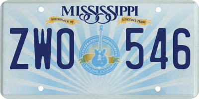 MS license plate ZWO546