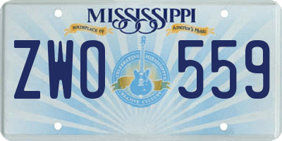 MS license plate ZWO559