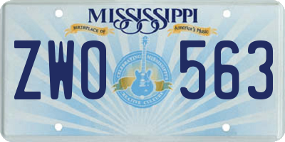 MS license plate ZWO563