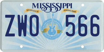 MS license plate ZWO566