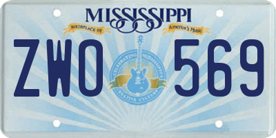 MS license plate ZWO569
