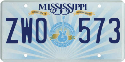 MS license plate ZWO573