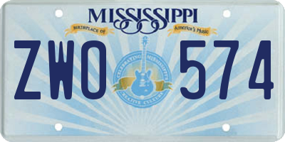 MS license plate ZWO574