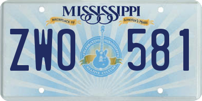 MS license plate ZWO581