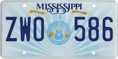 MS license plate ZWO586