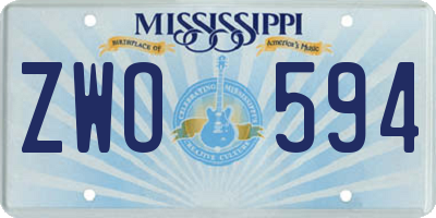MS license plate ZWO594